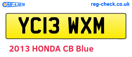 YC13WXM are the vehicle registration plates.