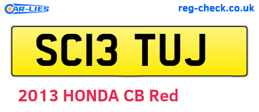 SC13TUJ are the vehicle registration plates.
