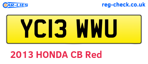YC13WWU are the vehicle registration plates.