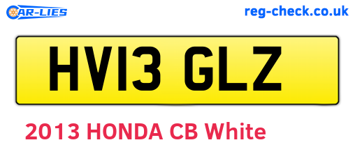 HV13GLZ are the vehicle registration plates.