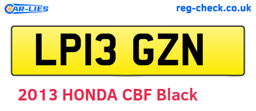 LP13GZN are the vehicle registration plates.