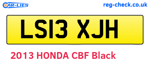 LS13XJH are the vehicle registration plates.