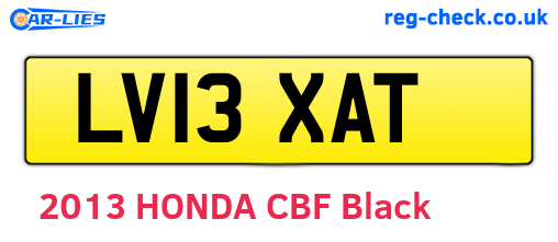 LV13XAT are the vehicle registration plates.