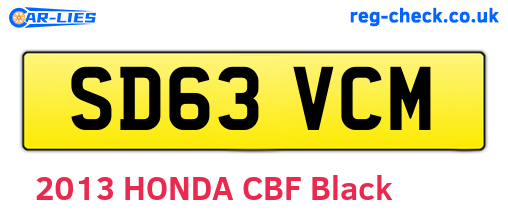 SD63VCM are the vehicle registration plates.
