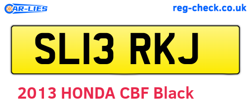 SL13RKJ are the vehicle registration plates.