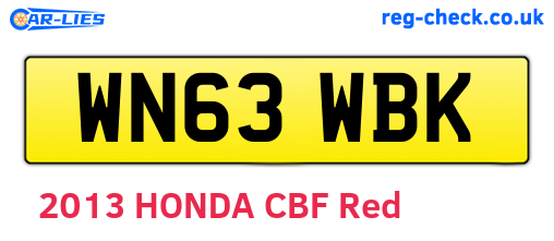 WN63WBK are the vehicle registration plates.