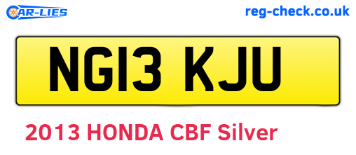 NG13KJU are the vehicle registration plates.