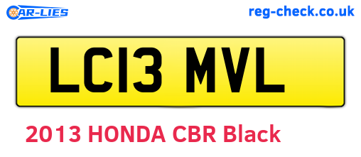 LC13MVL are the vehicle registration plates.