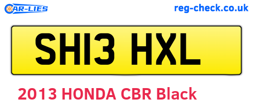 SH13HXL are the vehicle registration plates.