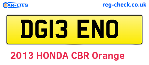 DG13ENO are the vehicle registration plates.