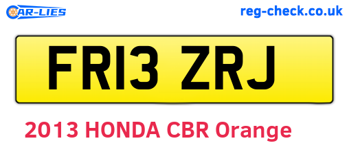 FR13ZRJ are the vehicle registration plates.