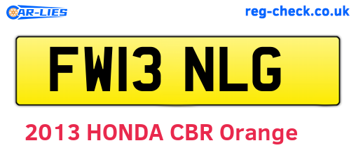 FW13NLG are the vehicle registration plates.
