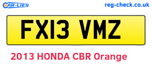 FX13VMZ are the vehicle registration plates.