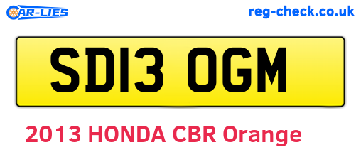 SD13OGM are the vehicle registration plates.