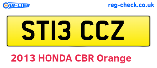 ST13CCZ are the vehicle registration plates.