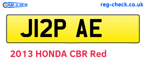 J12PAE are the vehicle registration plates.