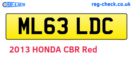 ML63LDC are the vehicle registration plates.