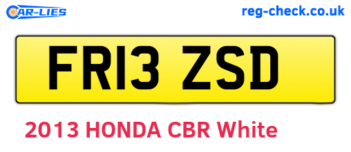 FR13ZSD are the vehicle registration plates.