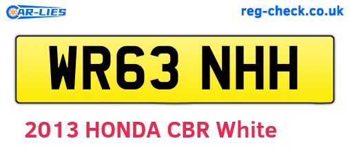 WR63NHH are the vehicle registration plates.