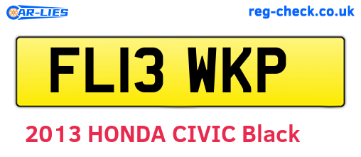 FL13WKP are the vehicle registration plates.