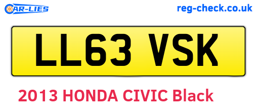 LL63VSK are the vehicle registration plates.