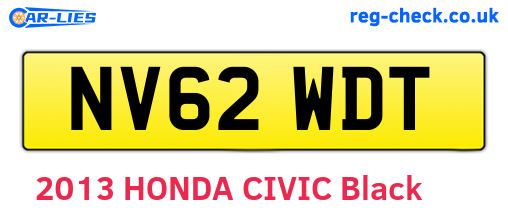 NV62WDT are the vehicle registration plates.