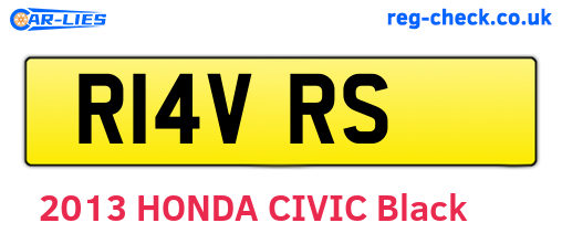 R14VRS are the vehicle registration plates.