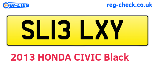 SL13LXY are the vehicle registration plates.