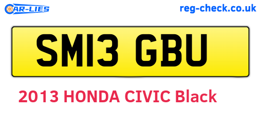 SM13GBU are the vehicle registration plates.