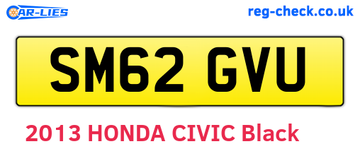 SM62GVU are the vehicle registration plates.