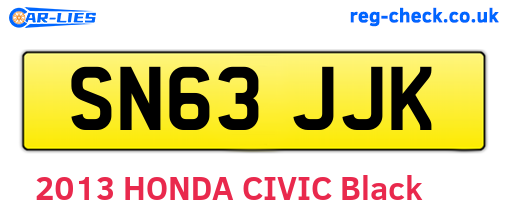 SN63JJK are the vehicle registration plates.