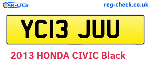 YC13JUU are the vehicle registration plates.