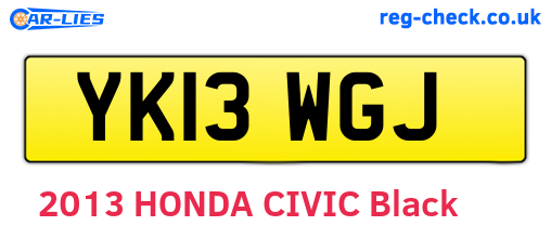 YK13WGJ are the vehicle registration plates.