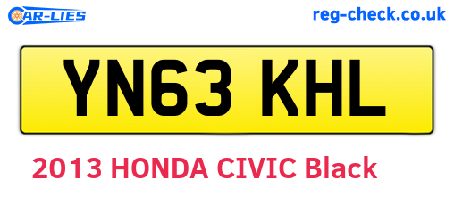 YN63KHL are the vehicle registration plates.