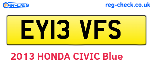 EY13VFS are the vehicle registration plates.