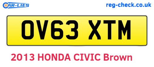 OV63XTM are the vehicle registration plates.
