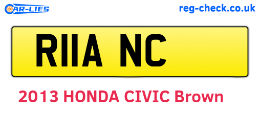 R11ANC are the vehicle registration plates.
