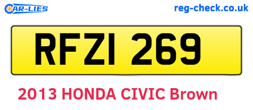 RFZ1269 are the vehicle registration plates.