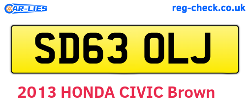 SD63OLJ are the vehicle registration plates.