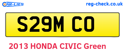 S29MCO are the vehicle registration plates.