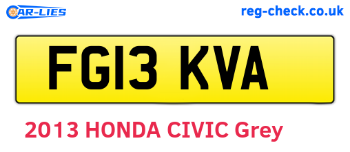 FG13KVA are the vehicle registration plates.
