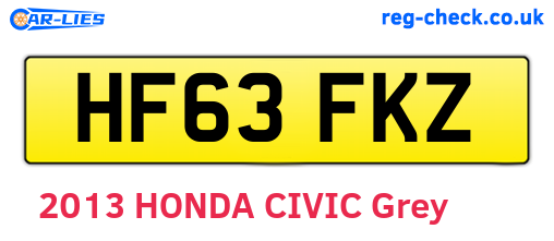 HF63FKZ are the vehicle registration plates.