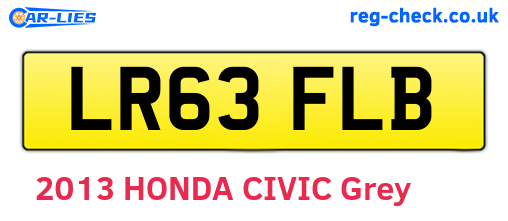 LR63FLB are the vehicle registration plates.
