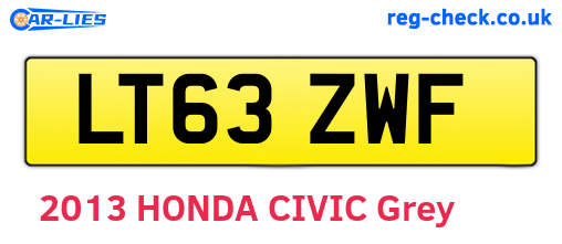 LT63ZWF are the vehicle registration plates.