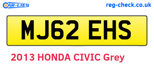 MJ62EHS are the vehicle registration plates.