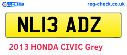 NL13ADZ are the vehicle registration plates.