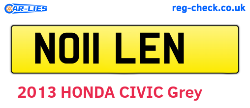 NO11LEN are the vehicle registration plates.