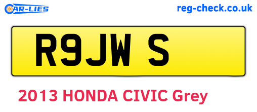 R9JWS are the vehicle registration plates.