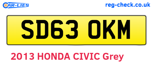 SD63OKM are the vehicle registration plates.