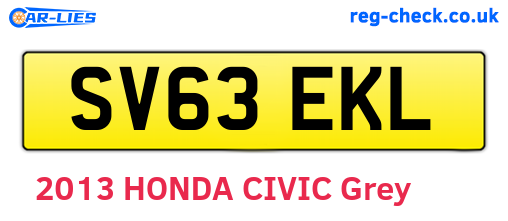 SV63EKL are the vehicle registration plates.